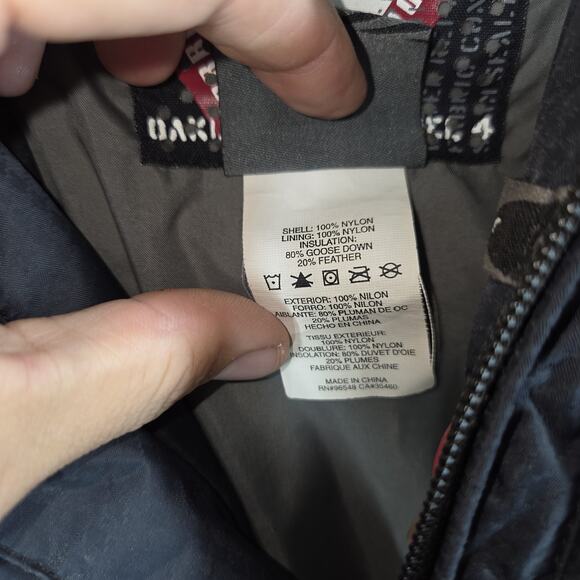 Vtg Oakley Hydro Fuel 4 Goose Down Puffer Jacket Mens XXL Black Y2k Hooded Snow - Picture 8 of 12